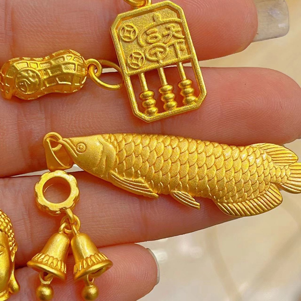 Mặt Dây Chuyền Hình Phật May Mắn Bằng Cát Vàng