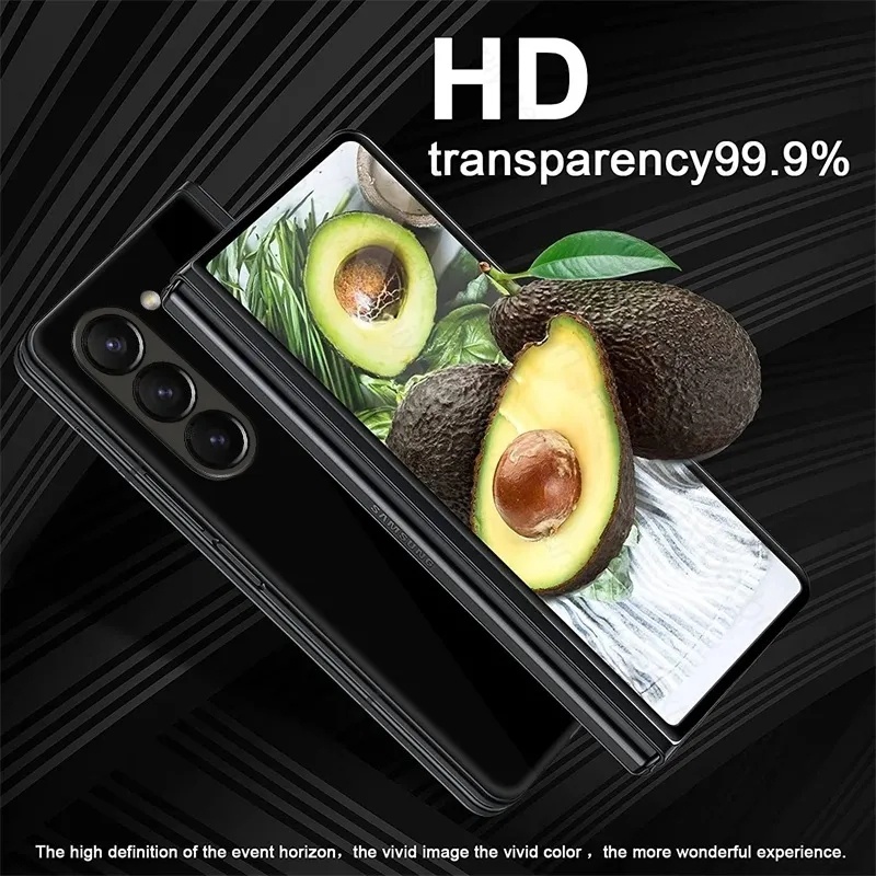 2In1 Privacy Tempered Glass for Samsung Galaxy Z Fold 5 5G fold5 zfold5 Screen Protector Protective Film （Anti Spy Glass / clear glass）