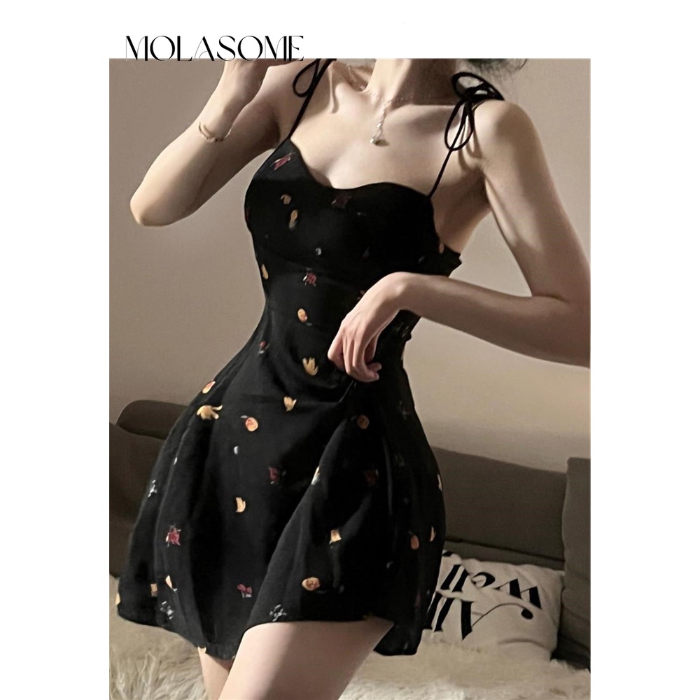 Đầm Mini Sát Nách Cổ Yếm Màu Sắc Tương Phản Thời Trang 2023 Cho Nữ