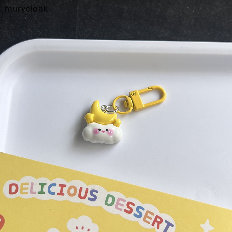 1 Móc Khóa Hình Mặt Trăng Và Ngôi Sao Bằng Nhựa Resin Dễ Thương Cho Cặp Đôi