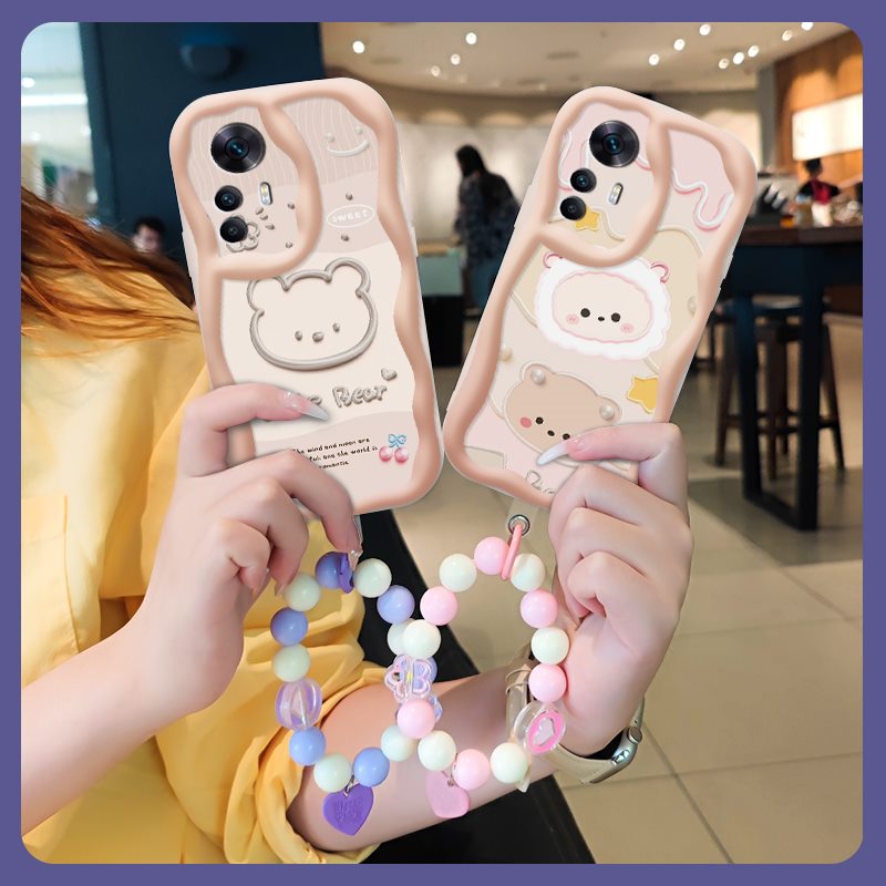 Youth Pendants Phone Case For Redmi K50 Ultra/Xiaomi 12T three-dimensional lovely Pendants For Girls Love bracelet