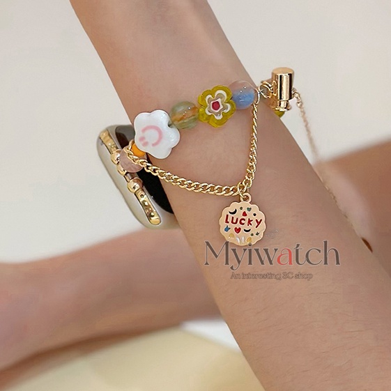 Dây Đeo Đồng Hồ Họa Tiết Hoa Dễ Thương Cho iwatch series 8 7 6 5 4 3 2 1 SE 49mm 45mm 44mm 41mm 40mm 42mm 38mm