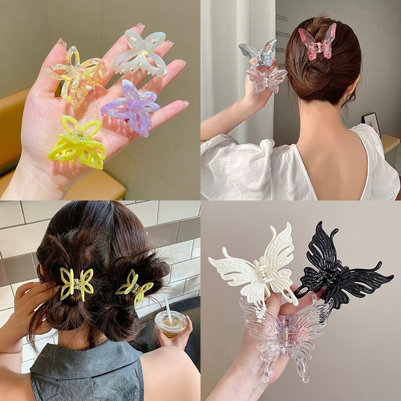Kẹp Tóc Hình Bướm Ba Chiều Bằng Acrylic Thời Trang Và Tối Giản