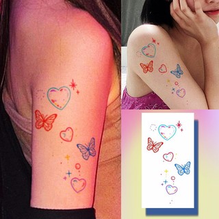 Hình Xăm Dán Tạm Thời Họa Tiết Bướm Nhiều Màu Sắc Chống Nước Lâu Trôi 7 Ngày Cho Nữ