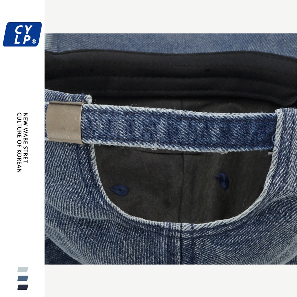 Mũ Lưỡi Trai Denim Thêu Chữ Phong Cách Hàn Quốc Dễ Thương Chất Lượng Cao