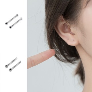 Khuyên tai/ bông tai bạc nam nữ 999/925 giữ lỗ không cần chốt – ViVi_Gift