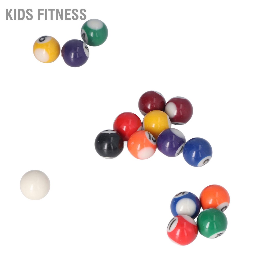 KidsFitness 25Mm Mini Bi-a Bóng Hoàn Chỉnh 16 Bi Bộ Phong Cách Nhựa Bàn Phụ Kiện