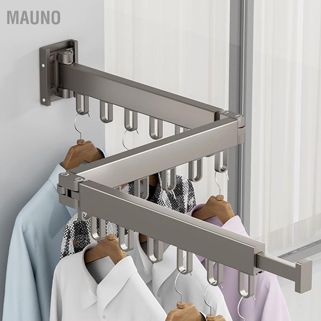 Mauno Giá Phơi Quần Áo Hợp Kim Nhôm Có Thể Thu Vào Đồ Ban Công Punch Free Máy Sấy Treo Tường