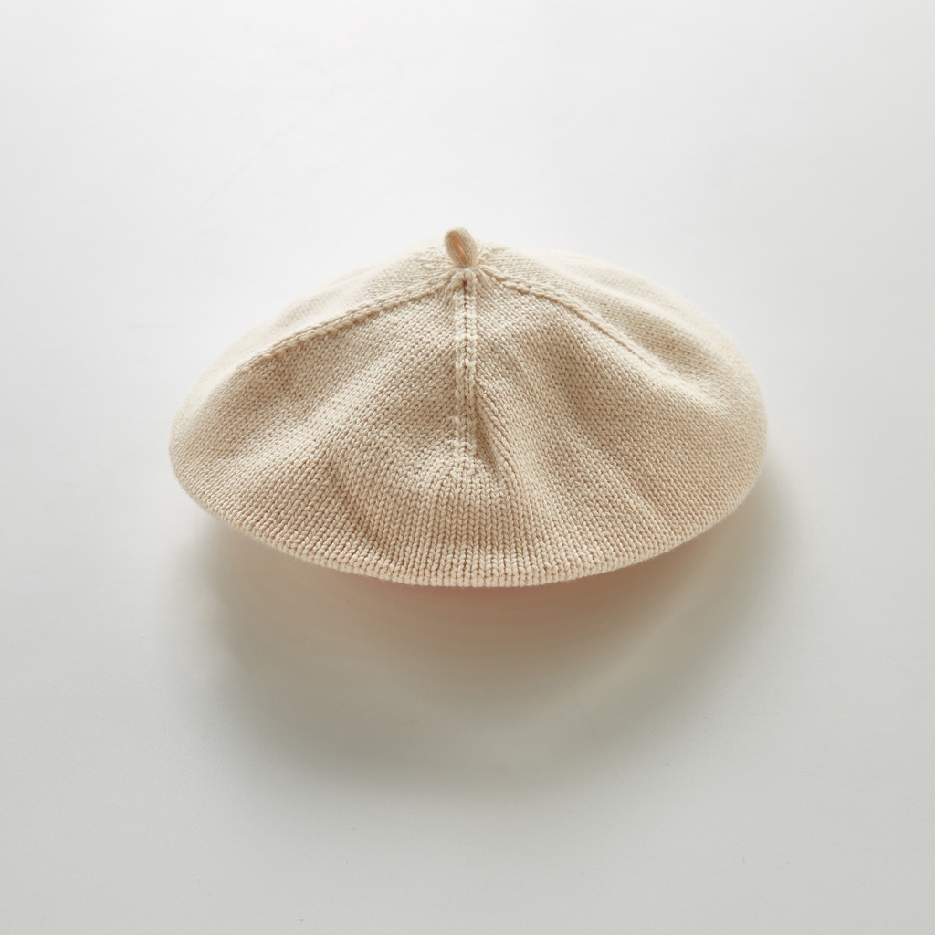 Bé gái mũ dệt kim trẻ em beanie trẻ em mũ cho trẻ sơ sinh mũ beret thời trang thoáng khí mũ họa sĩ màu rắn 2946