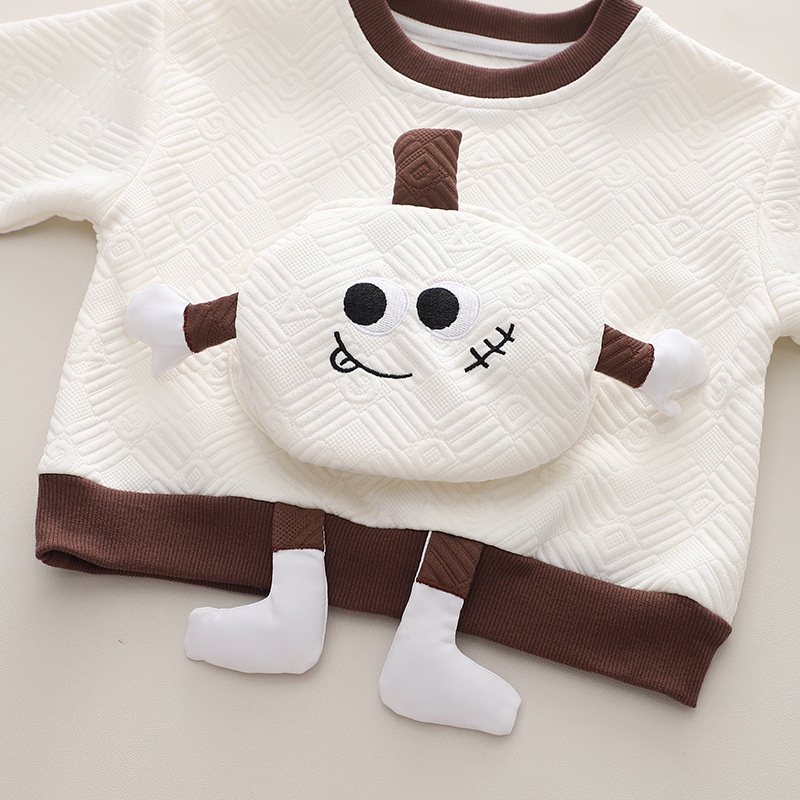Set Đồ 2 Món Gồm Áo Sweater Cotton + Quần Dài In Họa Tiết Hoạt Hình Phong Cách Thể Thao Thời Trang Mùa Xuân Cho