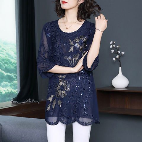 Áo Che Bụng Plus Size Thời Trang Mùa Thu Cho Phụ Nữ Trung Niên