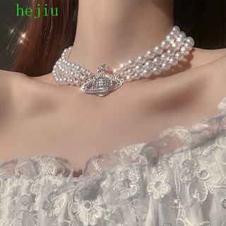 Vòng cổ Ba Lớp Mặt Thánh Giá Phong Cách Baroque Thanh Lịch Cho Nữ