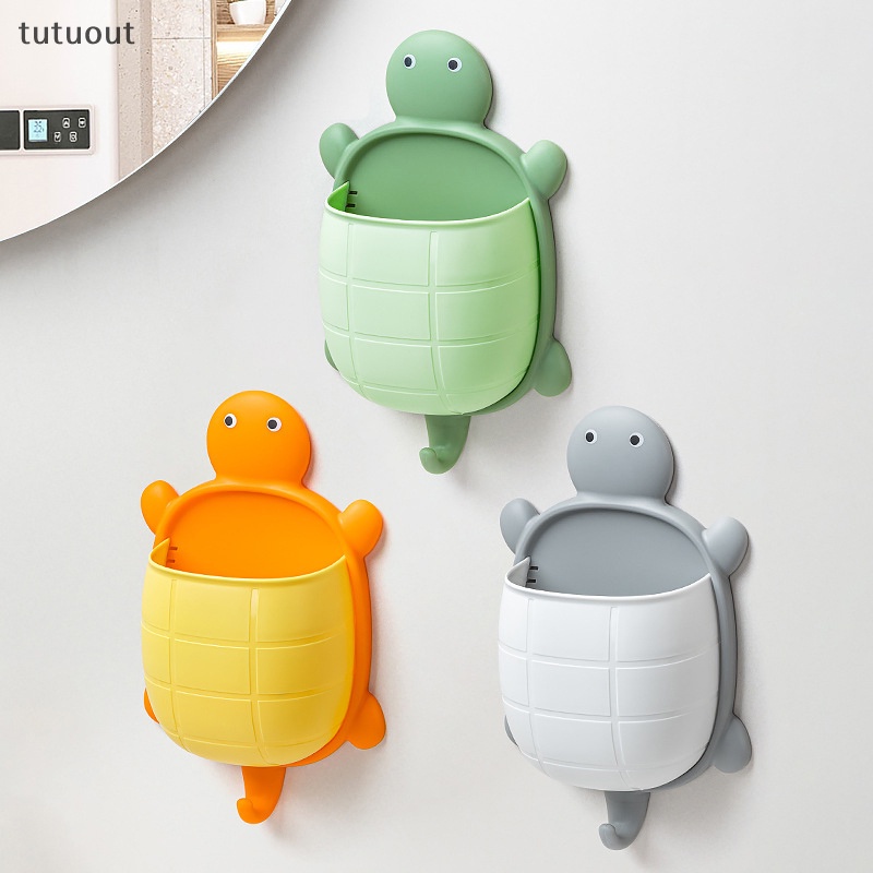 Tutuout turtle storage rack phòng tắm rùa bàn chải đánh răng giá đỡ kem đánh răng tường cạnh giường điện thoại di động treo tường phụ kiện phòng tắm vn