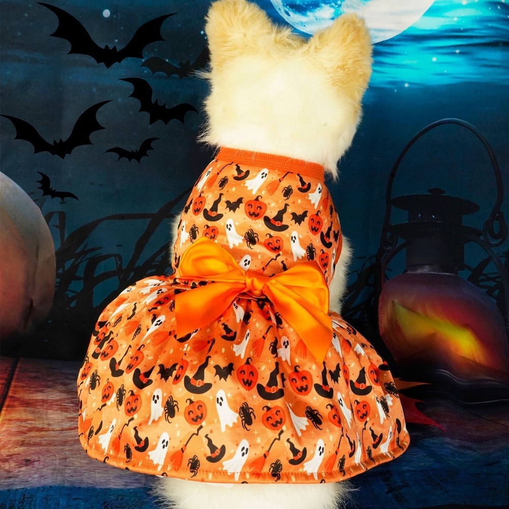 Pet halloween dress dog quần áo cho chó con quần áo mèo vest thoáng khí