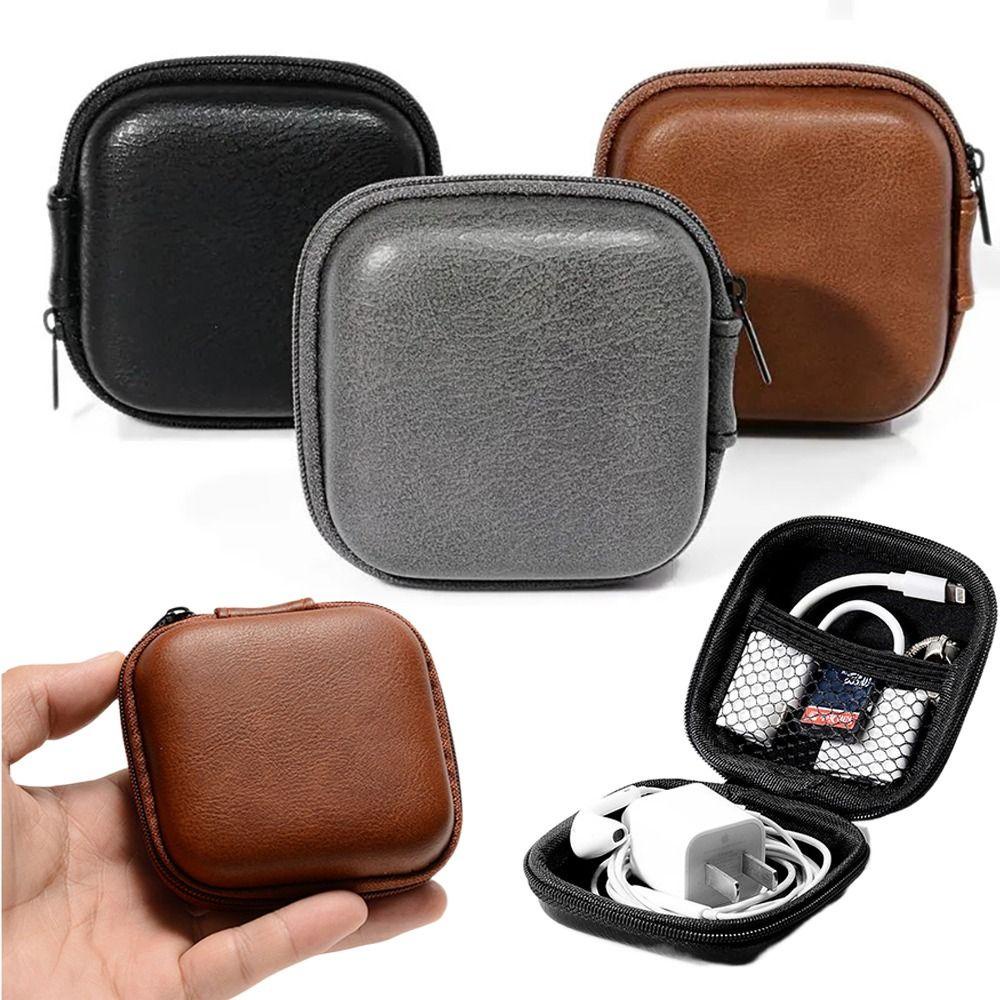 Btlimer Túi Đựng Tai Nghe / Dây Cáp usb mini Có Khóa Kéo Dành Cho Nam Nữ