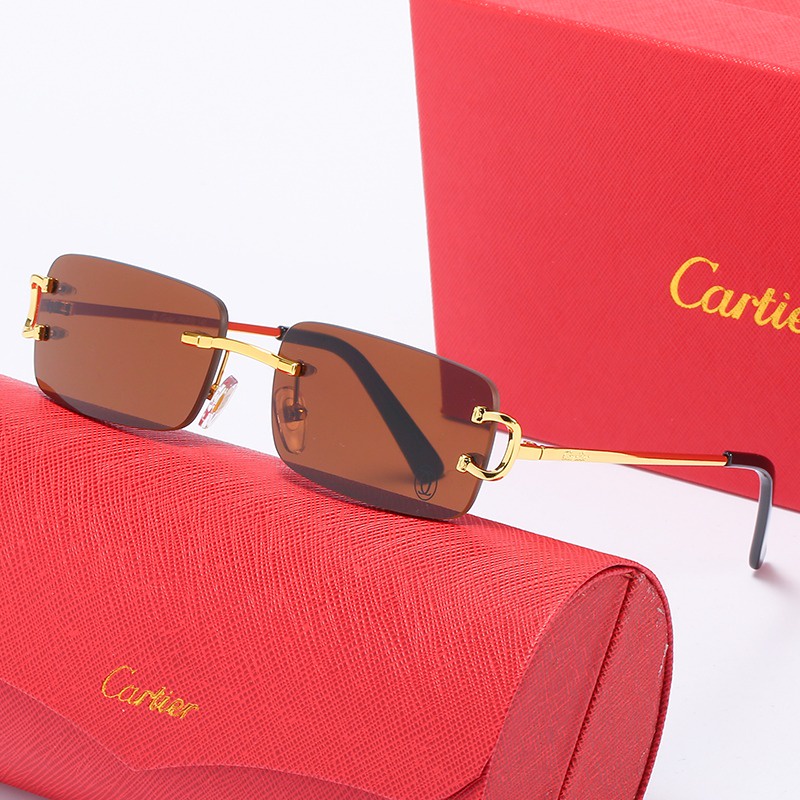 Cá tính mới không khung carter fire thương hiệu sang trọng kính râm phụ nữ cross-border street shooting trend kính râm nam ngoại thương uv400 nhà sản xuất bán buôn kính