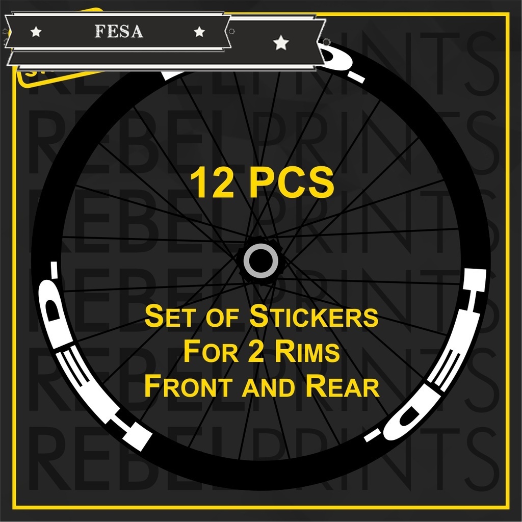 Hed  700c 30mm nhãn dán vành bánh xe decal vinyl cho xe đạp đường bộ