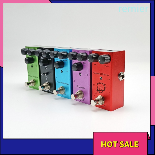 Re electric guitar pedal vintage overdrive / distortion crunch / distortion / tremolo / classic chorus / digital delay