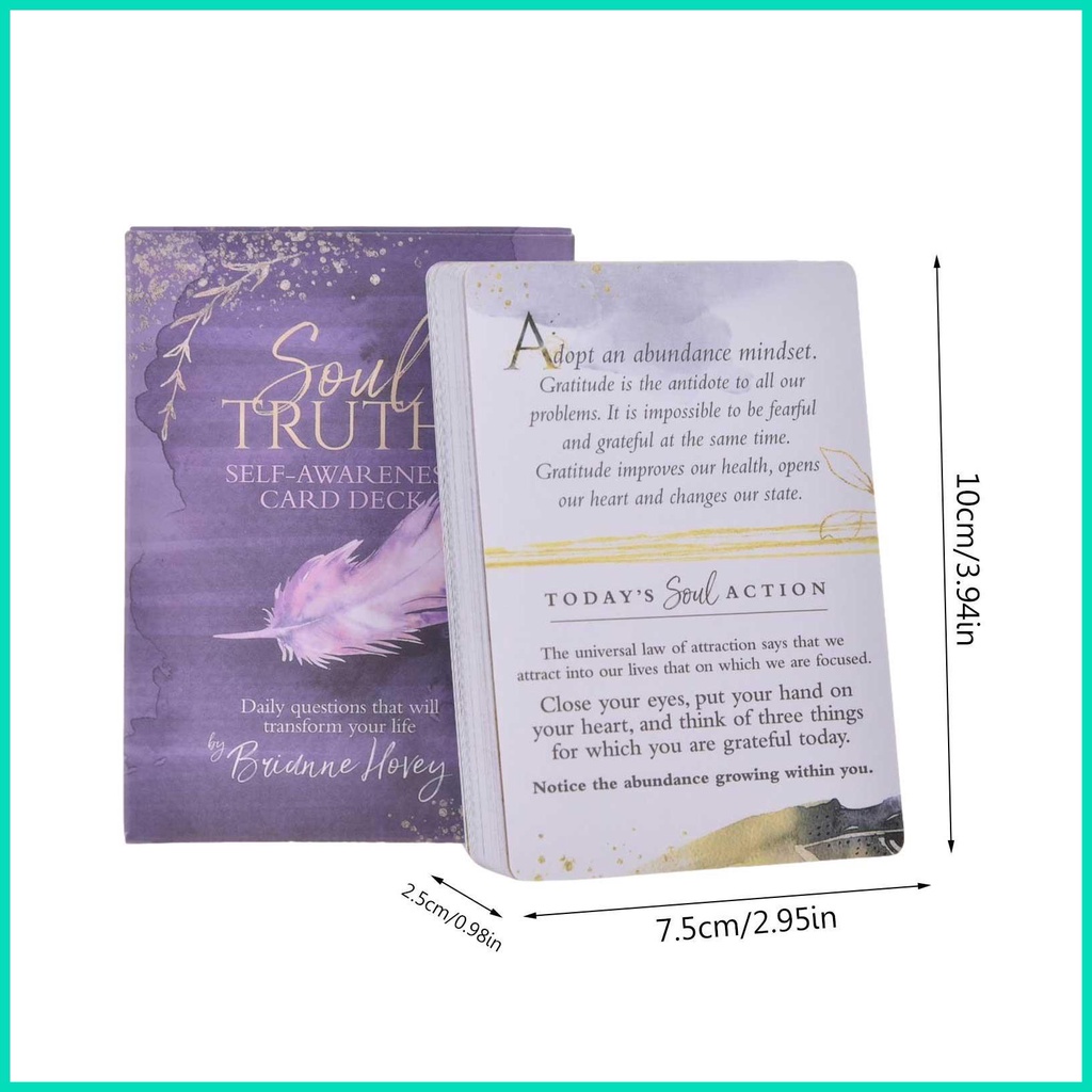 Soul truth self awareness card deck new tarot cards cho người mới bắt đầu với guidebook card game board game tinh tế hjuvn
