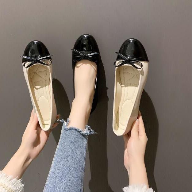 Giày Búp Bê Mũi Tròn Size Lớn 41-43 Thời Trang Xuân Thu Mới Cho Nữ Size 42