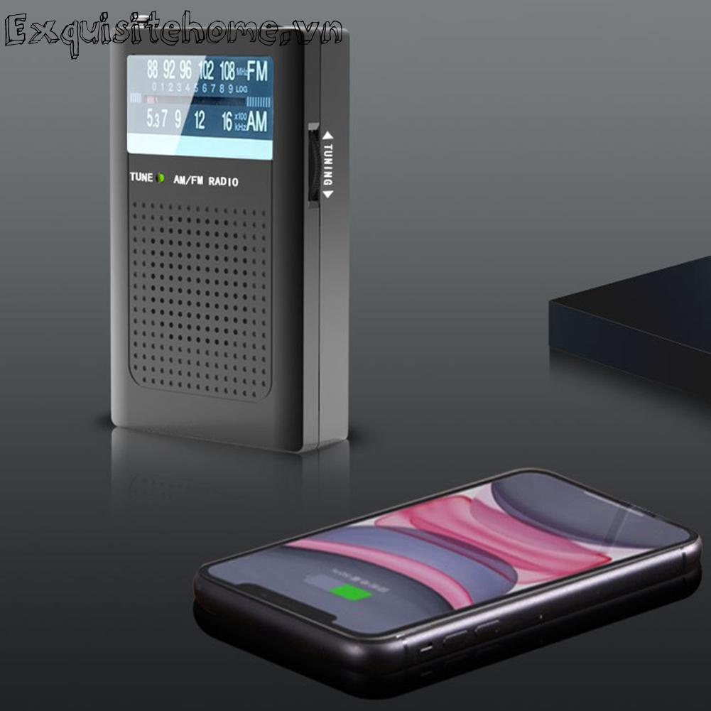 Máy thu radio fm bỏ túi di động với antenna fmam pointer đài phát thanh retro