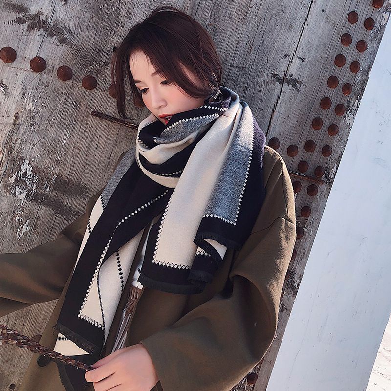 2023 Mới Điều Hòa Không Khí Phòng Khăn Choàng Bên Ngoài Phù Hợp Với Nữ Mùa Đông Văn Phòng Ngủ Chăn Sofa Giả Cashmere Lông Cừu Khăn Ấm Áp