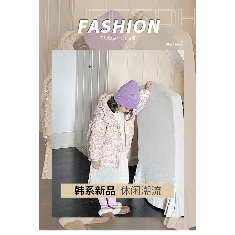 Áo Khoác Mùa Đông Phong Cách Hàn Quốc 2023 Dễ Thương Cho Bé Gái