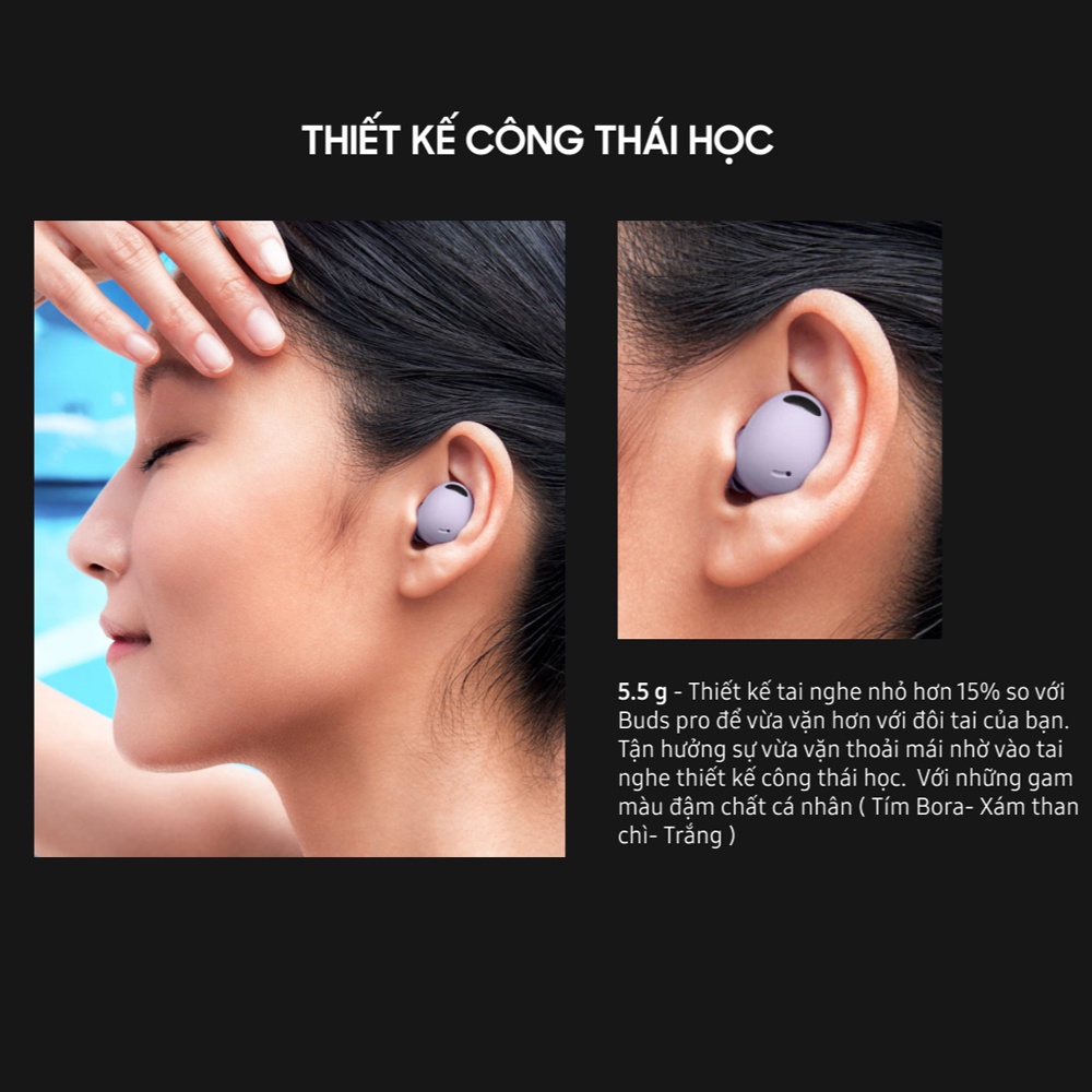 Tai nghe Bluetooth Samsung Galaxy Buds 2 Pro - Hàng chính hãng