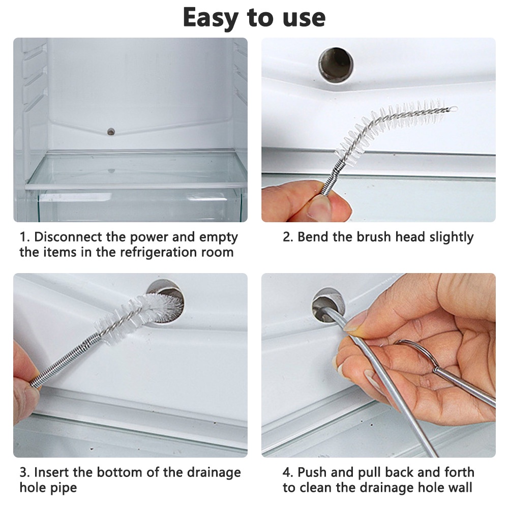 Tủ lạnh thoát nước dải thép không gỉ bàn chải nạo vét tủ lạnh cho nhà vệ sinh
