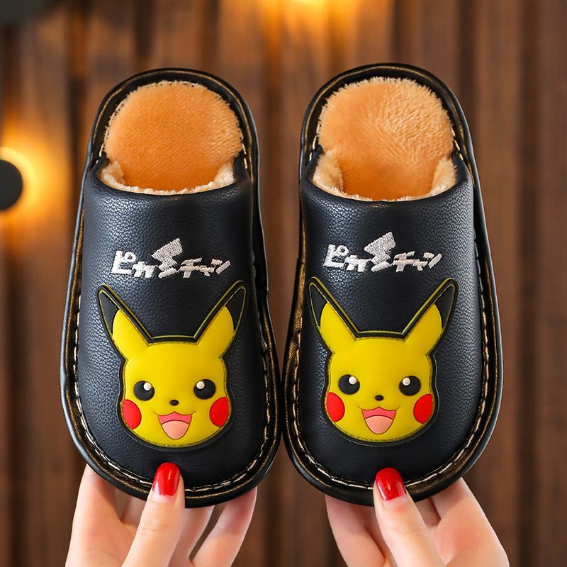 Ya dép bông trẻ em bé trai dép đi trong nhà dép bông dày sang trọng không thấm nước