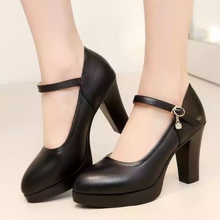  8cm black high-heeled shoes for women waterproof summer women's shoes 2023 new cheongsam black fashion shoes dày với giày đi làm chuyên nghiệp catwalk. 