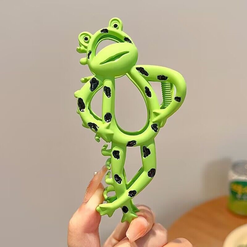 Kẹp Tóc Kim Loại Hình Hàm Ếch Xanh Phong Cách Hàn Quốc Cho Nữ