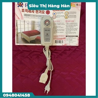 Chăn Đệm Điện Nội Địa HÀN QUỐC Mẫu 2022 Kích thước 1;35m x 1;8m.Đệm Nhung lotte, Đệm điện Hanil