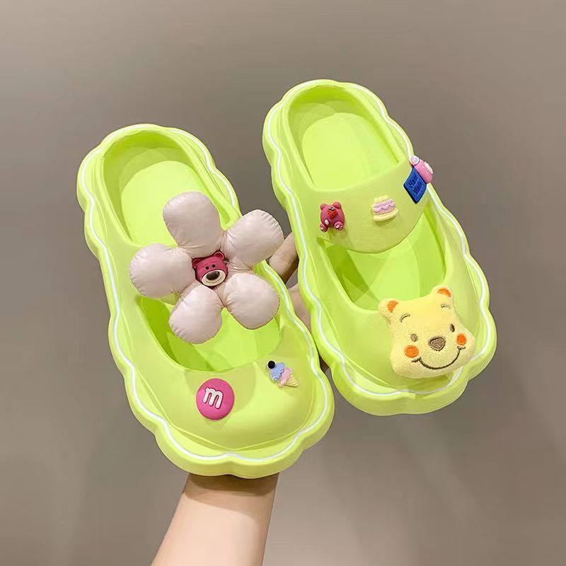 Dép nữ đế bệt dễ thương gấu dâu mary jane cloud dép