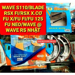 Bố thắng đĩa wave s 110/rs/rsx x. cơ/rsx fi/future 125/future neo/future fi/future x...chính hãng recto///