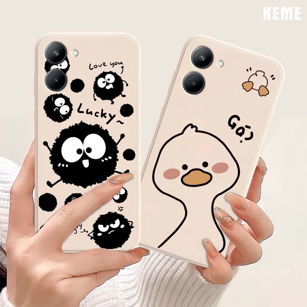 Ốp lưng Realme C33 / Realme 10 / Realme 10 Pro Plus 5G / A96 in hình Lucky Virus và Vịt ngáo ngơ