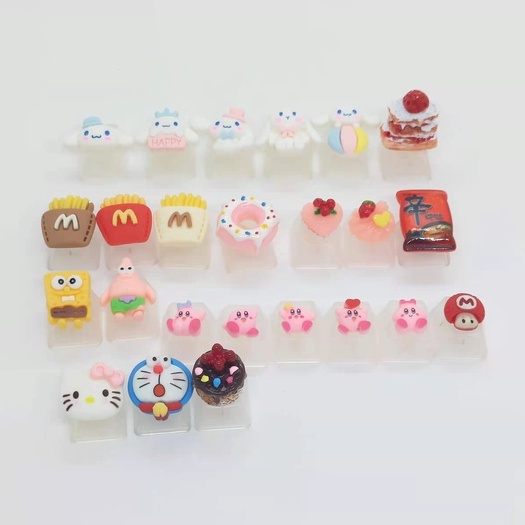 1 Bộ Bàn Phím Cơ Màu Trong Mờ Dễ Thương Cho Bàn Phím Cơ yv2o