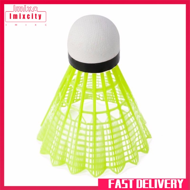 Imixcity 6 cái quả cầu tàu con thoi nylon màu vàng quả cầu lông birdies quả cầu ngoài trời