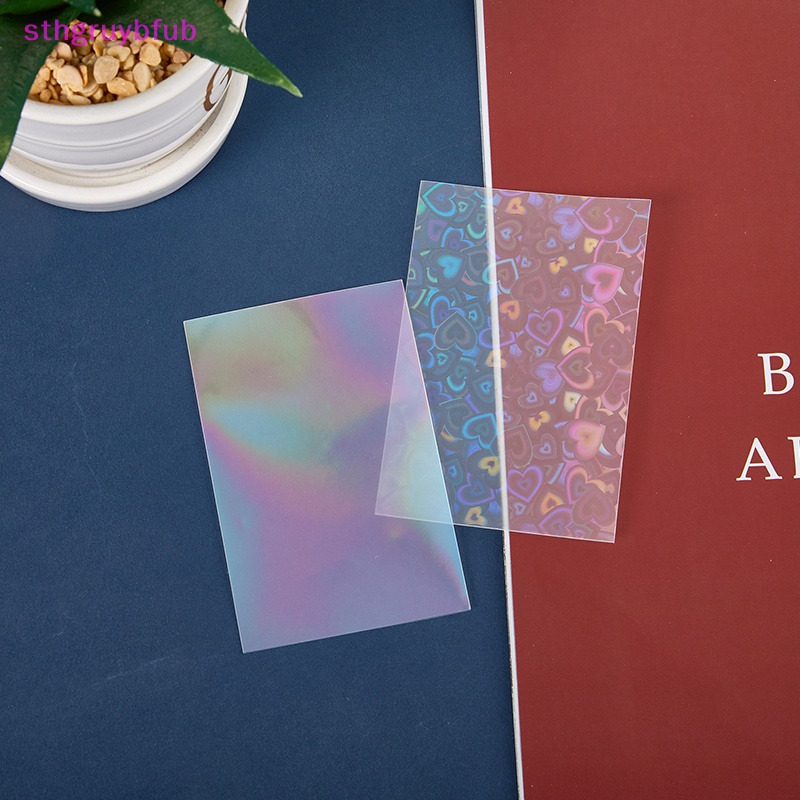 Sthb 50 cái / gói glittery love heart laser kpop idol photocard card sleeves photo cards túi lưu trữ bảo vệ vn