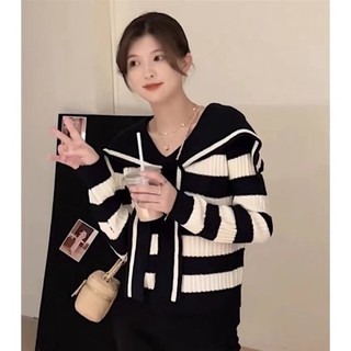 Áo len sọc cổ lọ hải quân áo len dài tay