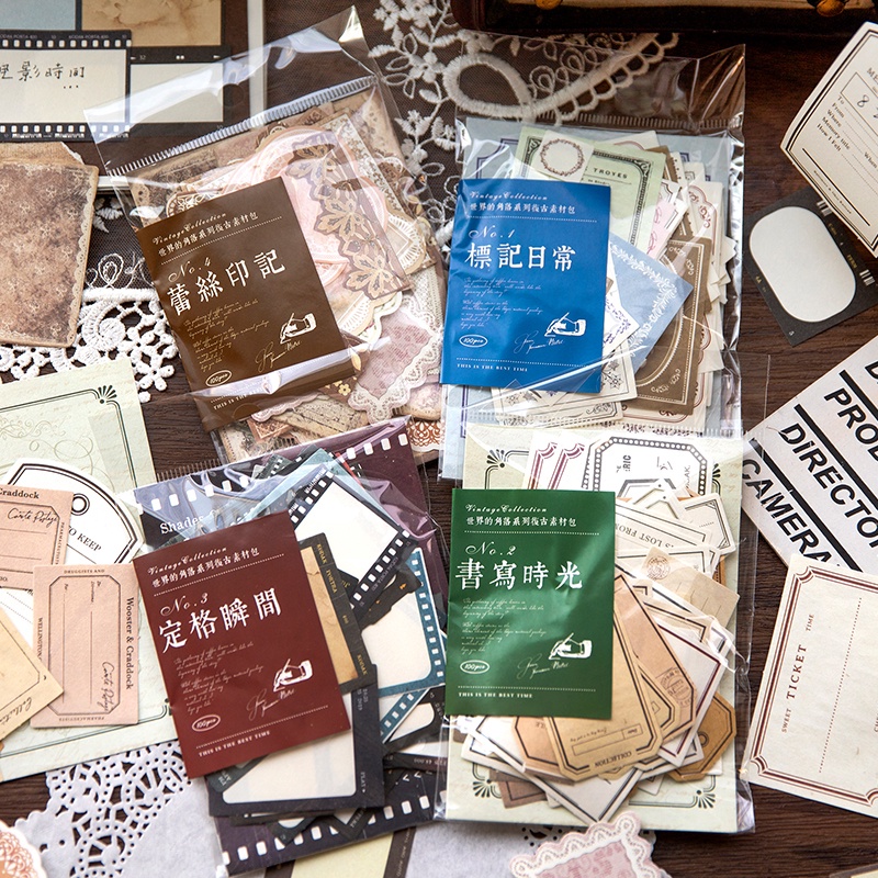 giấy chất liệu tạp chí cổ điển giấy viết chất lượng cao giấy trang trí giấy scrapbooking sticker scrapbook kit