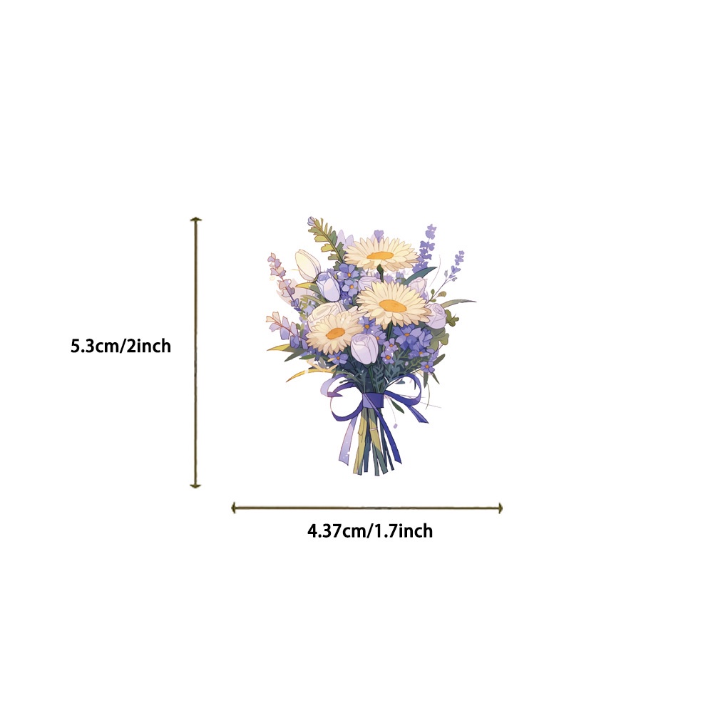 60 cái quảng cáo bó hoa graffiti dán chống thấm nước cho mũ bảo hiểm xe đạp tài khoản tay bút chì hộp đề can lanlanstickersworld