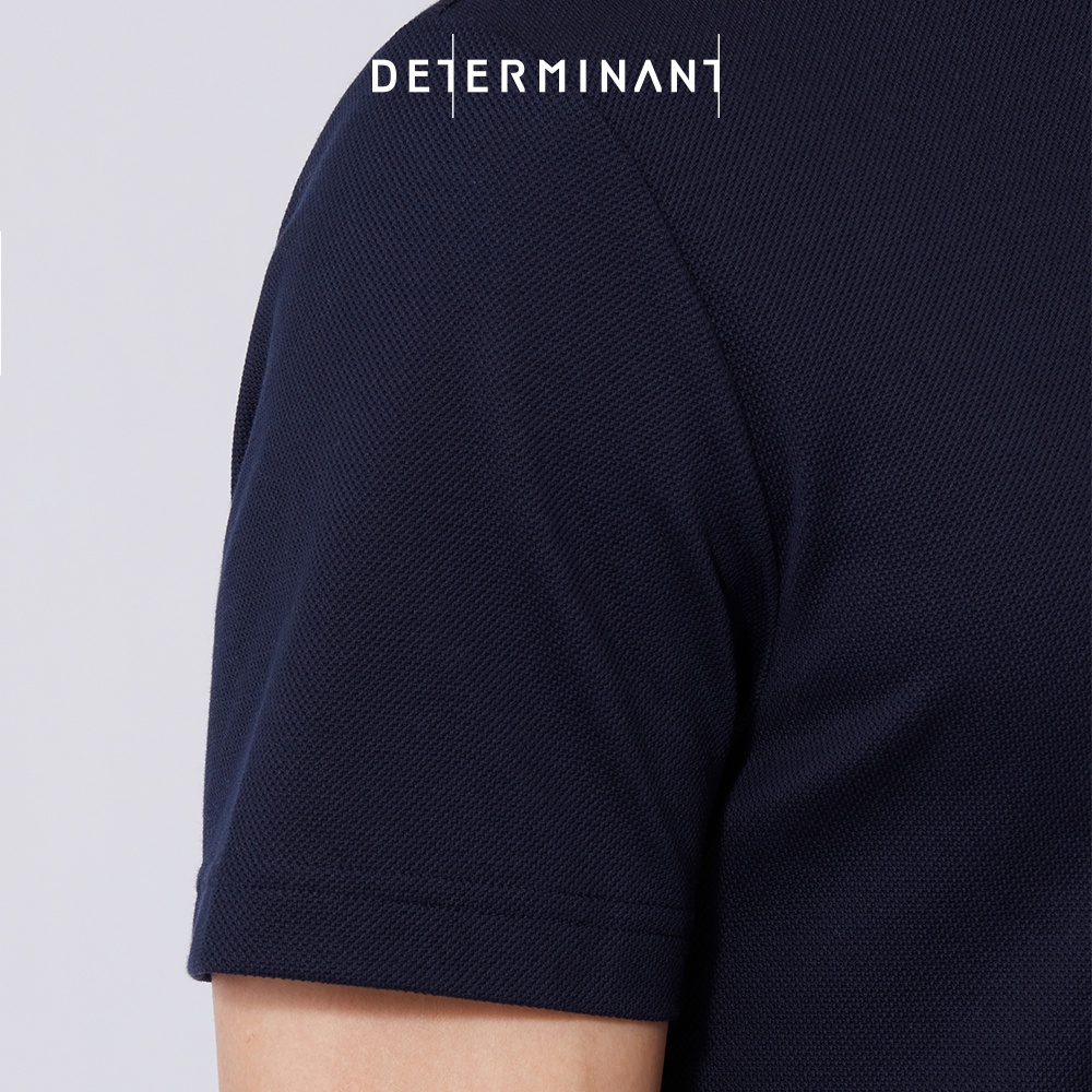 Áo thun polo nam cao cấp DETERMINANT tay ngắn - kháng khuẩn - 100% cotton - màu xanh đậm - P02