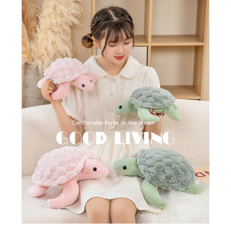 Rytanda Turtle plush toy Rùa gối búp bê rùa dễ thương sang trọng đầy động vật mô phỏng rùa gối đầy búp bê món quà sinh nhật cho trẻ em