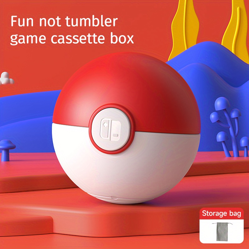 Hộp lưu trữ pokemon poke ball cho nintendo switch & switch oled / lite card switcholed game card strap, fun tumbler storage box