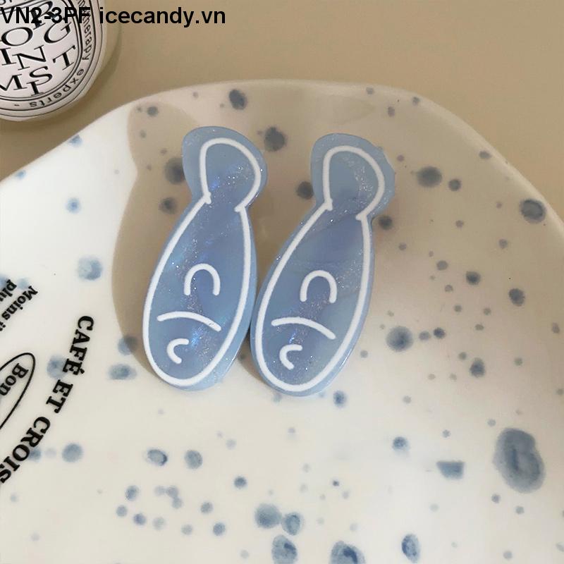 🥟ice🥟Kẹp Tóc Hình Cá Hoạt Hình Bằng acrylic Dễ Thương Cho Bé Gái