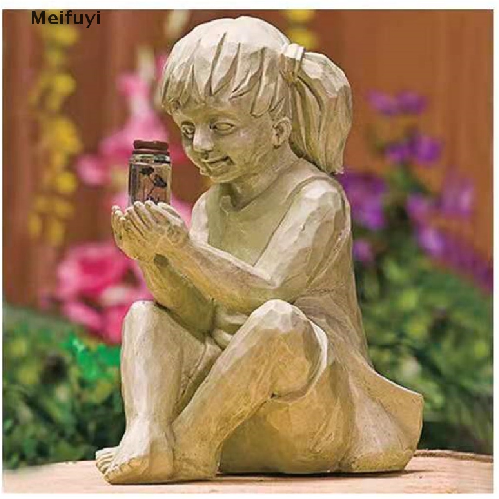 [Meifuyi] Mô Hình Tượng Nhỏ Giọt Sử Dụng Năng Lượng Mặt Trời Bằng Nhựa Resin Điêu Khắc Trang Trí Sân Vườn