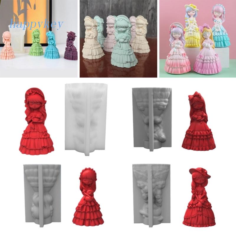 Khuôn Silicone Làm Đất Sét Thủ Công Hình Cô Gái