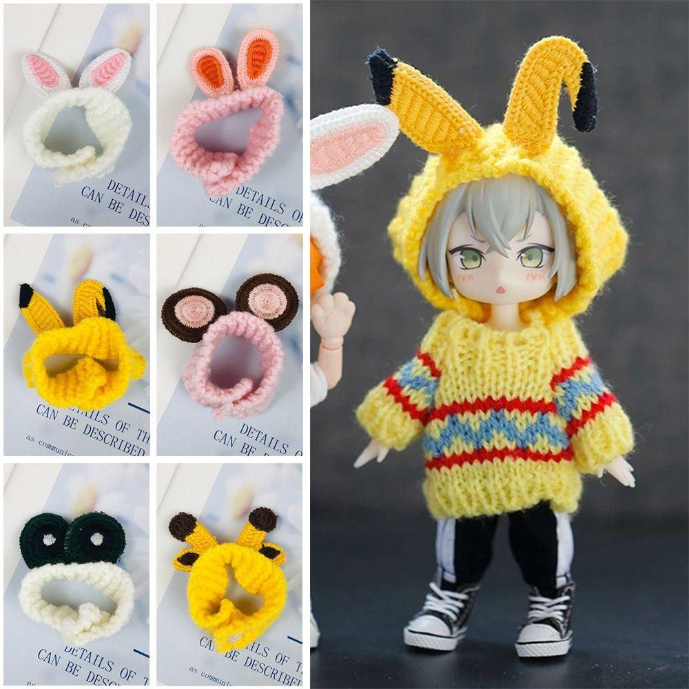 CHOOKEY Mũ Len Họa Tiết Hoạt Hình Nhiều Màu Thời Trang Cho Búp Bê