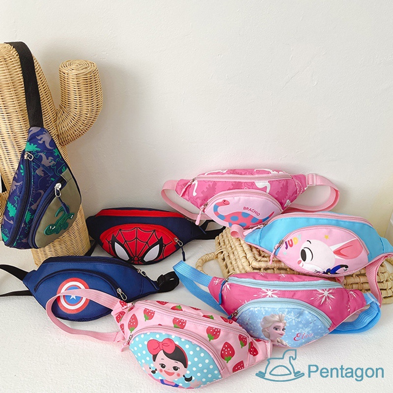 Túi Đeo Chéo In Họa Tiết Hoạt Hình Siêu Nhẹ Phong Cách Hàn Quốc Cho Bé